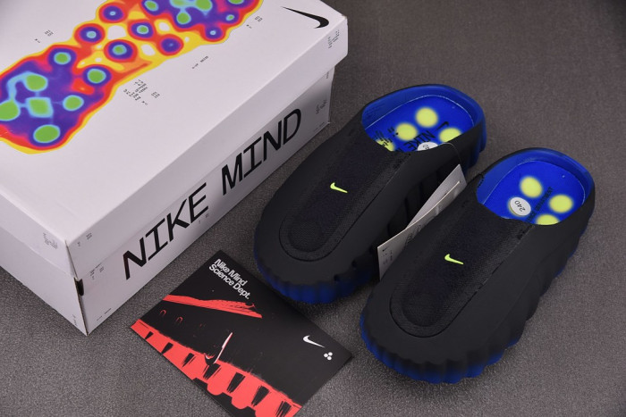 Nike Mind 001 Flyknit Slide Hyper Royal Black IR2175-400