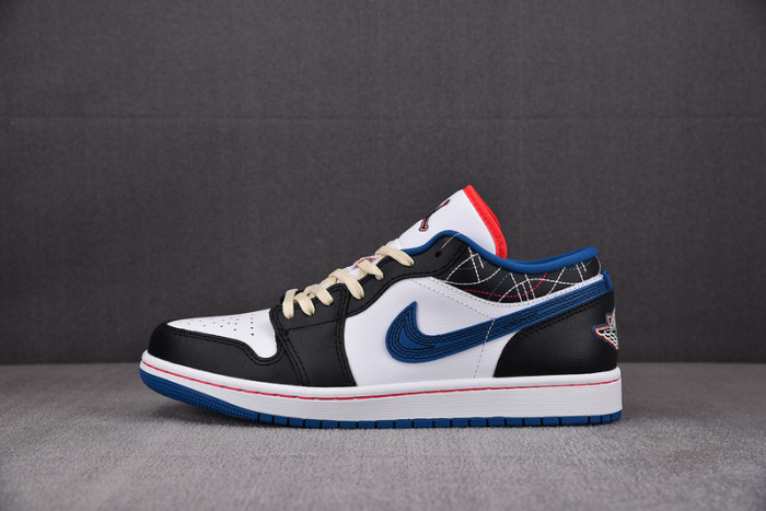Air Jordan 1 Low 'White Industrial Blue Siren Red' FV3622-141