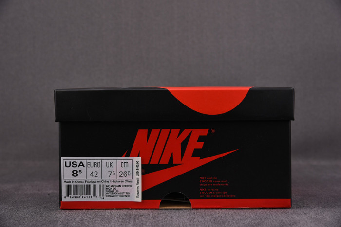 AIR JORDAN 1 HIGH OG “BLACK TOE” WHITE/ BLACK-VARSITY RED MENS 555088-125