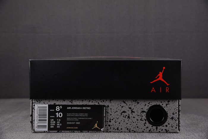 JORDAN 4 BRED/ BLACK CEMENT (2019) - 308497-060
