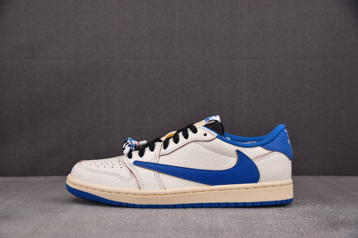 Air Jordan 1 Retro Low OG SP Fragment x Travis Scott Sail Military Blue DM7866-104
