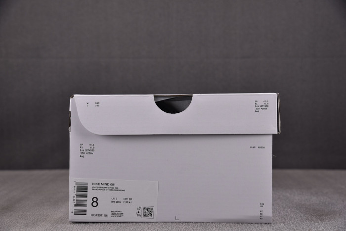 Nike Mind 001 Slide White Speed Red HQ4307-101